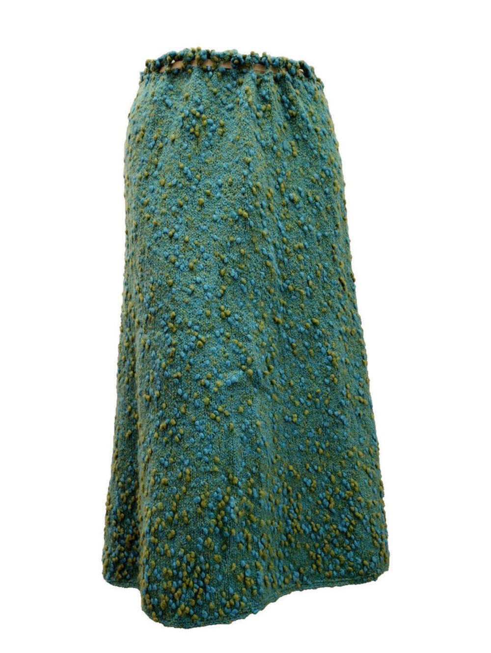 Vintage Midi Knit Skirt Rockabilly 50s Bombshell Jade Lime Green Turquoise Color